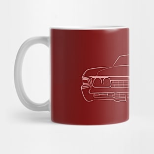 Front/profile - 1968 Chevy Impala - stencil, white Mug